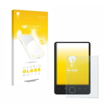 Parte frontale di una confezione del prodotto con il logo del marchio upscreen. Accanto è raffigurato il dispositivo SPC Light