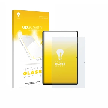 Parte frontale di una confezione del prodotto con il logo del marchio upscreen. Accanto è raffigurato il dispositivo Samsung G