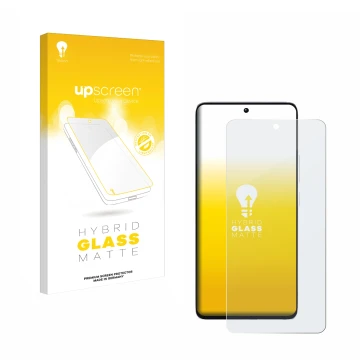Parte frontale di una confezione del prodotto con il logo del marchio upscreen. Accanto è raffigurato il dispositivo Xiaomi Po