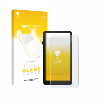 Parte frontale di una confezione del prodotto con il logo del marchio upscreen. Accanto è raffigurato il dispositivo DuRoBo Kr