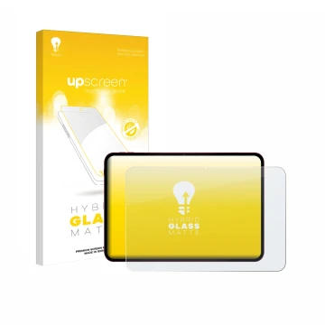 Parte frontale di una confezione del prodotto con il logo del marchio upscreen. Accanto è raffigurato il dispositivo Teclast T