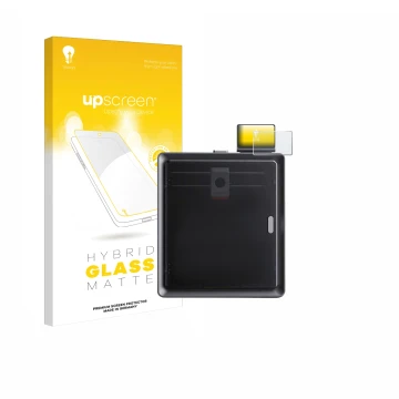 Parte frontale di una confezione del prodotto con il logo del marchio upscreen. Accanto è raffigurato il dispositivo Anycubic 