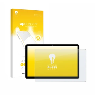 Parte frontale di una confezione del prodotto con il logo del marchio upscreen. Accanto è raffigurato il dispositivo RUSHAR M9