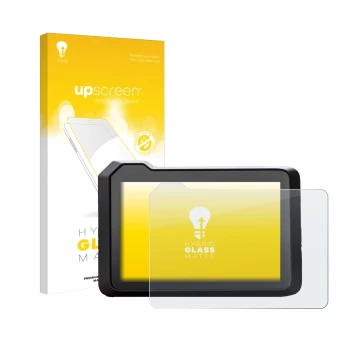 Parte frontale di una confezione del prodotto con il logo del marchio upscreen. Accanto è raffigurato il dispositivo KTM 990 D