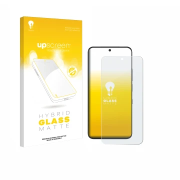 Parte frontale di una confezione del prodotto con il logo del marchio upscreen. Accanto è raffigurato il dispositivo TCL NXTPA