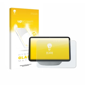 Parte frontale di una confezione del prodotto con il logo del marchio upscreen. Accanto è raffigurato il dispositivo Amazon Ec