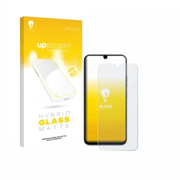 Parte frontale di una confezione del prodotto con il logo del marchio upscreen. Accanto è raffigurato il dispositivo Xiaomi Po