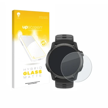 Parte frontale di una confezione del prodotto con il logo del marchio upscreen. Accanto è raffigurato il dispositivo Coros Ape