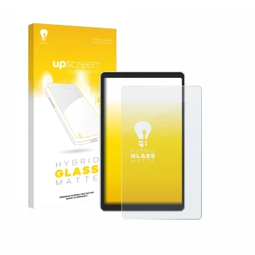 Parte frontale di una confezione del prodotto con il logo del marchio upscreen. Accanto è raffigurato il dispositivo Ulefone T