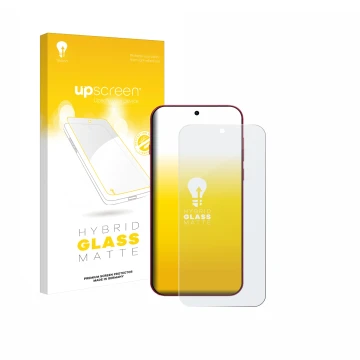 Parte frontale di una confezione del prodotto con il logo del marchio upscreen. Accanto è raffigurato il dispositivo Oppo Find