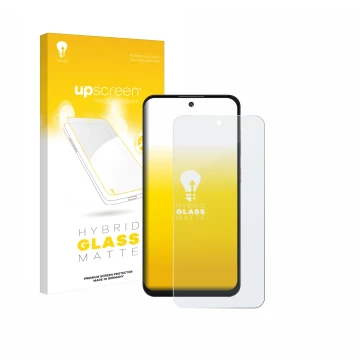 Parte frontale di una confezione del prodotto con il logo del marchio upscreen. Accanto è raffigurato il dispositivo Oukitel C