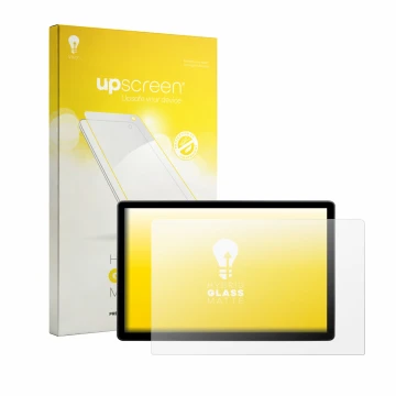 Parte frontale di una confezione del prodotto con il logo del marchio upscreen. Accanto è raffigurato il dispositivo Skoda Elr