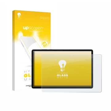 Parte frontale di una confezione del prodotto con il logo del marchio upscreen. Accanto è raffigurato il dispositivo Samsung G