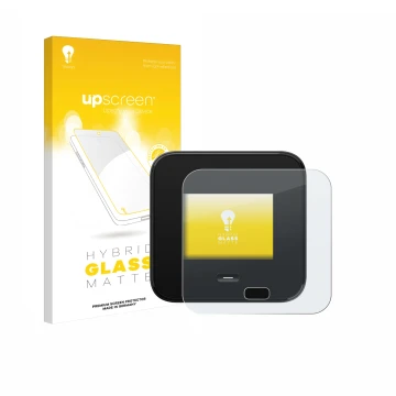 Parte frontale di una confezione del prodotto con il logo del marchio upscreen. Accanto è raffigurato il dispositivo Netgear N