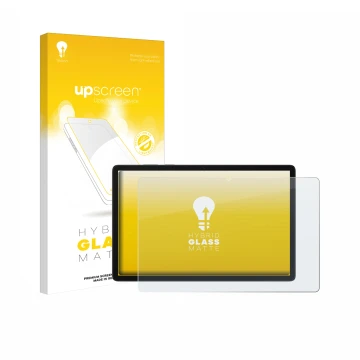 Parte frontale di una confezione del prodotto con il logo del marchio upscreen. Accanto è raffigurato il dispositivo Samsung G