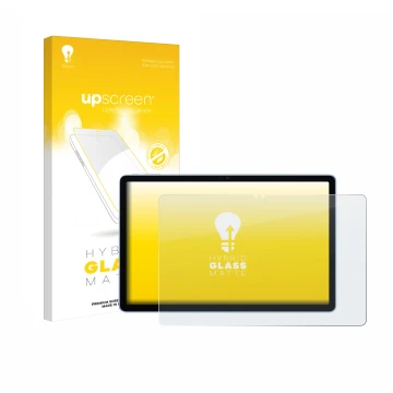 Parte frontale di una confezione del prodotto con il logo del marchio upscreen. Accanto è raffigurato il dispositivo Itel Vist