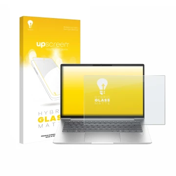 Parte frontale di una confezione del prodotto con il logo del marchio upscreen. Accanto è raffigurato il dispositivo HP ProBoo