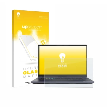 Parte frontale di una confezione del prodotto con il logo del marchio upscreen. Accanto è raffigurato il dispositivo Gigabyte 