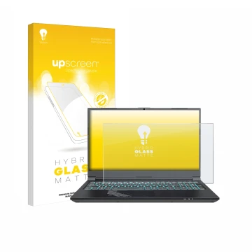 Parte frontale di una confezione del prodotto con il logo del marchio upscreen. Accanto è raffigurato il dispositivo Gigabyte 