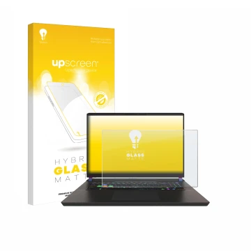 Parte frontale di una confezione del prodotto con il logo del marchio upscreen. Accanto è raffigurato il dispositivo MSI Vecto