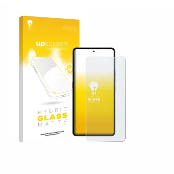 Parte frontale di una confezione del prodotto con il logo del marchio upscreen. Accanto è raffigurato il dispositivo Gigaset G