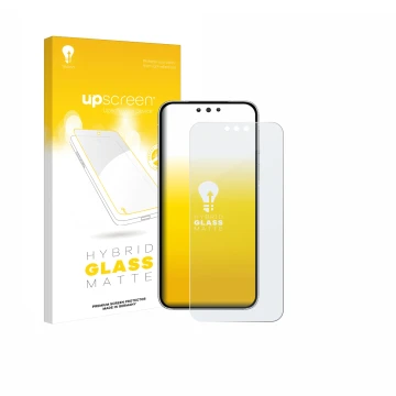 Parte frontale di una confezione del prodotto con il logo del marchio upscreen. Accanto è raffigurato il dispositivo Huawei Ma