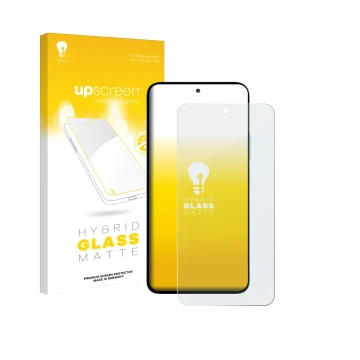 Parte frontale di una confezione del prodotto con il logo del marchio upscreen. Accanto è raffigurato il dispositivo Xiaomi Po