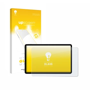 Parte frontale di una confezione del prodotto con il logo del marchio upscreen. Accanto è raffigurato il dispositivo Xiaomi Po