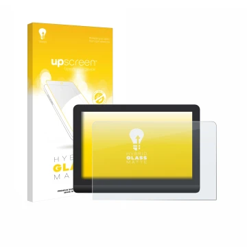 Parte frontale di una confezione del prodotto con il logo del marchio upscreen. Accanto è raffigurato il dispositivo XP-Pen Ar