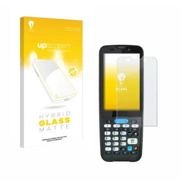 Parte frontale di una confezione del prodotto con il logo del marchio upscreen. Accanto è raffigurato il dispositivo Unitech H