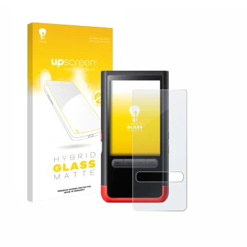 Parte frontale di una confezione del prodotto con il logo del marchio upscreen. Accanto è raffigurato il dispositivo ThermoMav