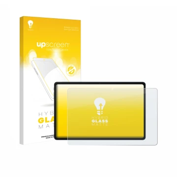 Parte frontale di una confezione del prodotto con il logo del marchio upscreen. Accanto è raffigurato il dispositivo Alldocube
