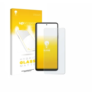 Parte frontale di una confezione del prodotto con il logo del marchio upscreen. Accanto è raffigurato il dispositivo Oppo K13x