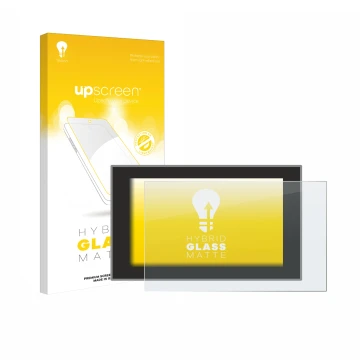 Parte frontale di una confezione del prodotto con il logo del marchio upscreen. Accanto è raffigurato il dispositivo Dacia Big