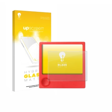 Parte frontale di una confezione del prodotto con il logo del marchio upscreen. Accanto è raffigurato il dispositivo PicPak E-