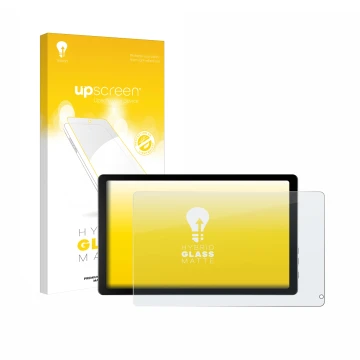 Parte frontale di una confezione del prodotto con il logo del marchio upscreen. Accanto è raffigurato il dispositivo Laptok KB