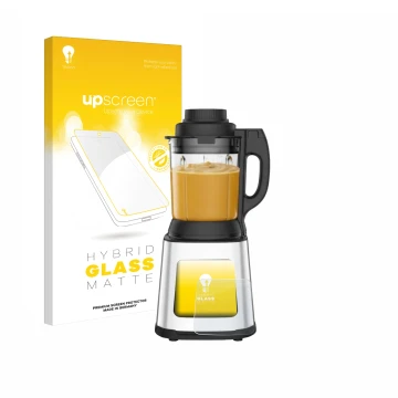 Parte frontale di una confezione del prodotto con il logo del marchio upscreen. Accanto è raffigurato il dispositivo Moulinex 