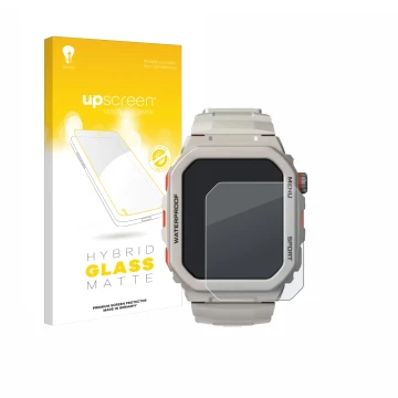 Parte frontale di una confezione del prodotto con il logo del marchio upscreen. Accanto è raffigurato il dispositivo Rogbid Ta