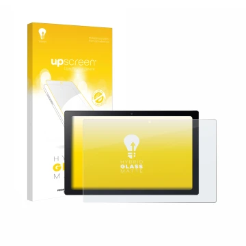 Parte frontale di una confezione del prodotto con il logo del marchio upscreen. Accanto è raffigurato il dispositivo Acer Chro