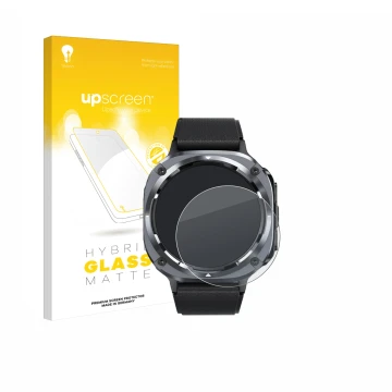 Parte frontale di una confezione del prodotto con il logo del marchio upscreen. Accanto è raffigurato il dispositivo TIMU S90 