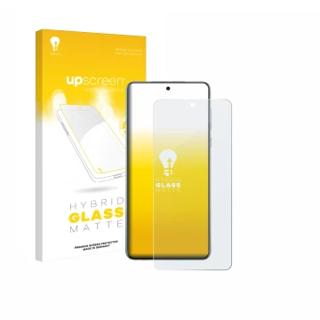 Parte frontale di una confezione del prodotto con il logo del marchio upscreen. Accanto è raffigurato il dispositivo Oppo Find