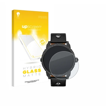 Parte frontale di una confezione del prodotto con il logo del marchio upscreen. Accanto è raffigurato il dispositivo Diesel Mi