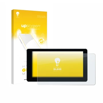 Parte frontale di una confezione del prodotto con il logo del marchio upscreen. Accanto è raffigurato il dispositivo Zontes 36