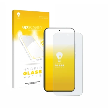 Parte frontale di una confezione del prodotto con il logo del marchio upscreen. Accanto è raffigurato il dispositivo Vivo V70 