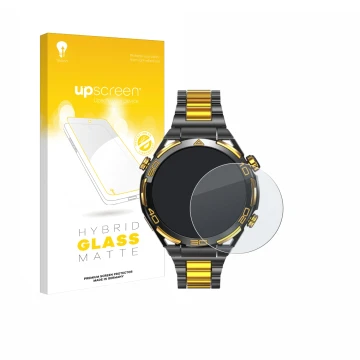 Parte frontale di una confezione del prodotto con il logo del marchio upscreen. Accanto è raffigurato il dispositivo Blackview