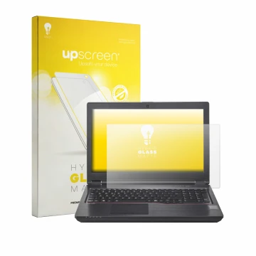 Parte frontale di una confezione del prodotto con il logo del marchio upscreen. Accanto è raffigurato il dispositivo Fujitsu C