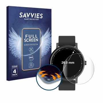 Parte frontale di una confezione del prodotto con il logo del marchio Savvies. Accanto è raffigurato il dispositivo Orologi (C