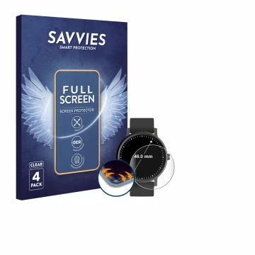 Parte frontale di una confezione del prodotto con il logo del marchio Savvies. Accanto è raffigurato il dispositivo Orologi (C