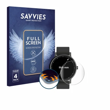Parte frontale di una confezione del prodotto con il logo del marchio Savvies. Accanto è raffigurato il dispositivo Orologi (C