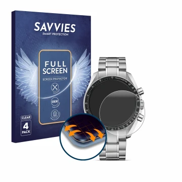 Parte frontale di una confezione del prodotto con il logo del marchio Savvies. Accanto è raffigurato il dispositivo Omega Spee